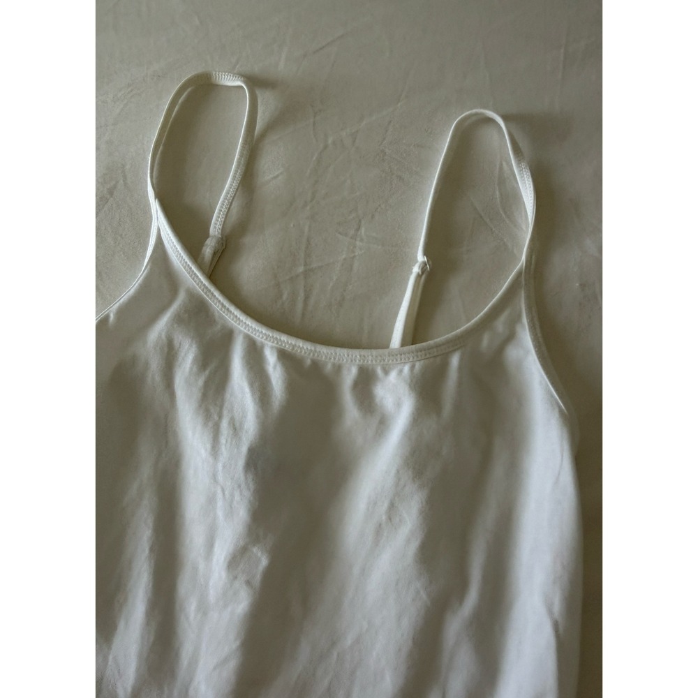 Organic Basics White Organic Cotton Camisole Adjustable Strap Cami Top Small